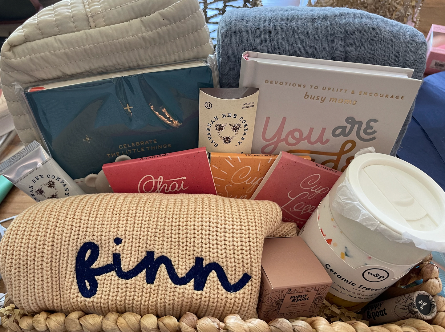 Large Custom Mom & Baby Basket, Personalized