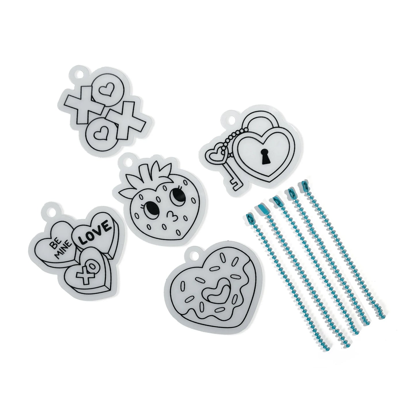 Ooly Valentines Mini Shrink Art Kits - Hugs & Kisses