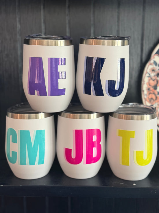 Custom monogrammed cups