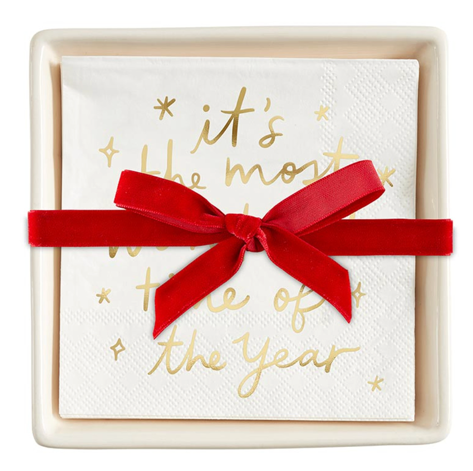 Ceramic Napkin & Tray